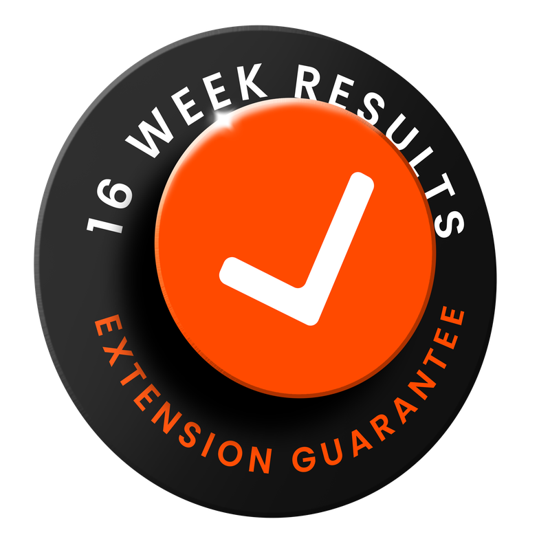 16-week results extension guarantee badge